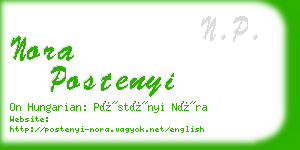 nora postenyi business card